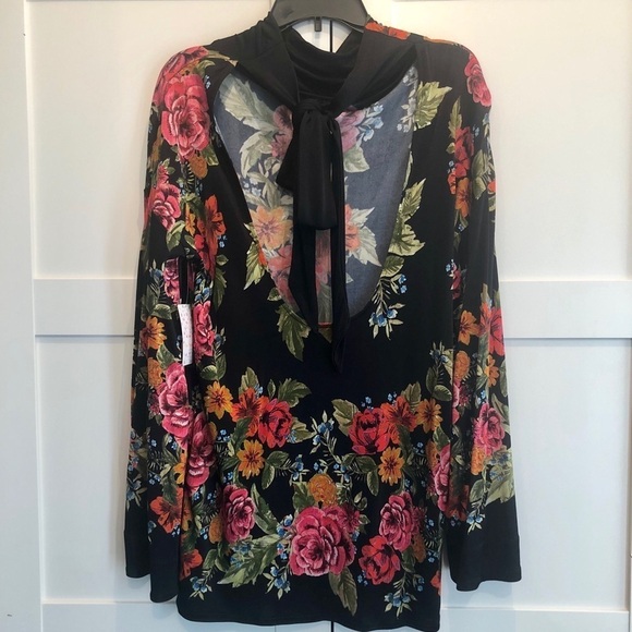FREE PEOPLE Black 2AM Mini floral dress SZ… - Picture 3 of 4